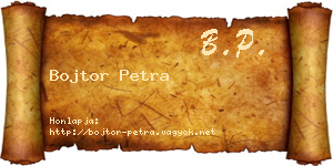 Bojtor Petra névjegykártya